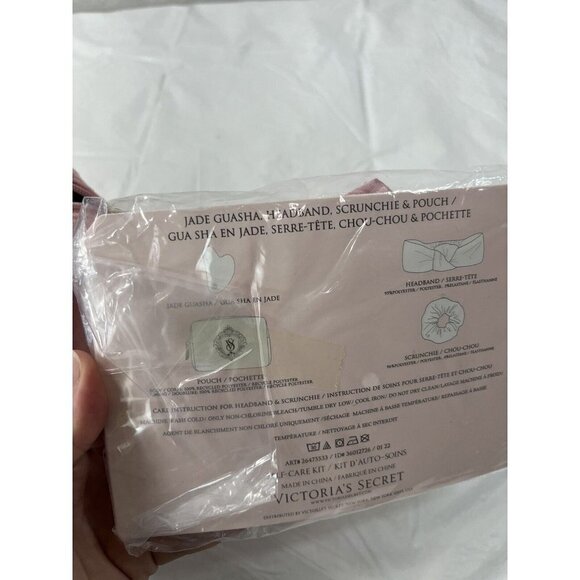 Victoria's Secret Self-Care Kit with Terry Logo Bag Jade Guasha Headband NWT - Picture 5 of 12